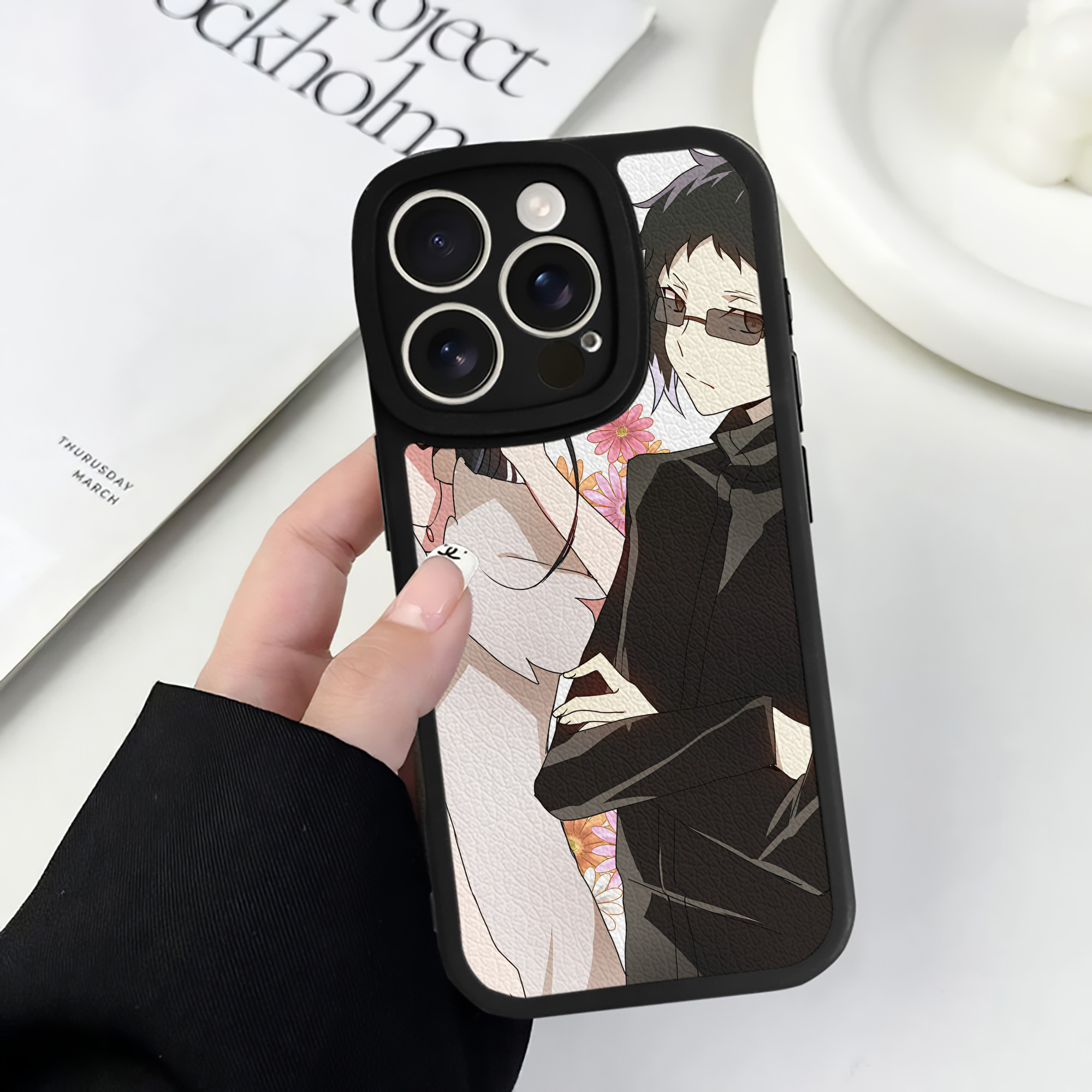 （画像用） 文豪ストレイドッグス Bungo Stray Dogs 【iPhone 16シリーズ対応】シリコンスマホケース（レザー調） 材質：シリコン
